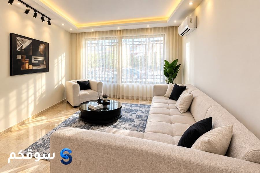 شقة فخمة مفروشة بالكامل للإيجار – الرابية (مساحة واسعة مع تراس خارجي)