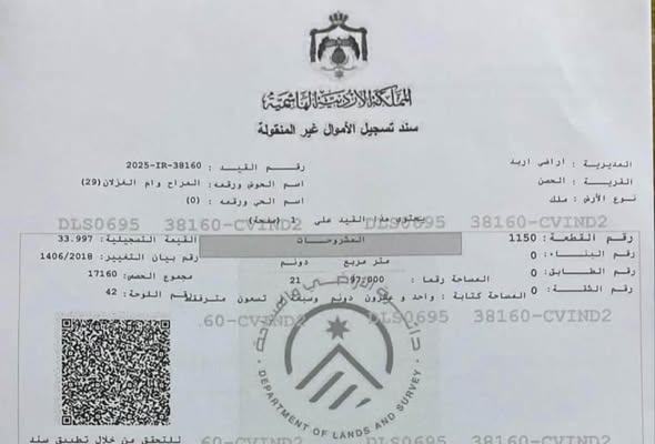 فرصة استثمارية: أرض 3700م في الحصن قابلة للتنظيم